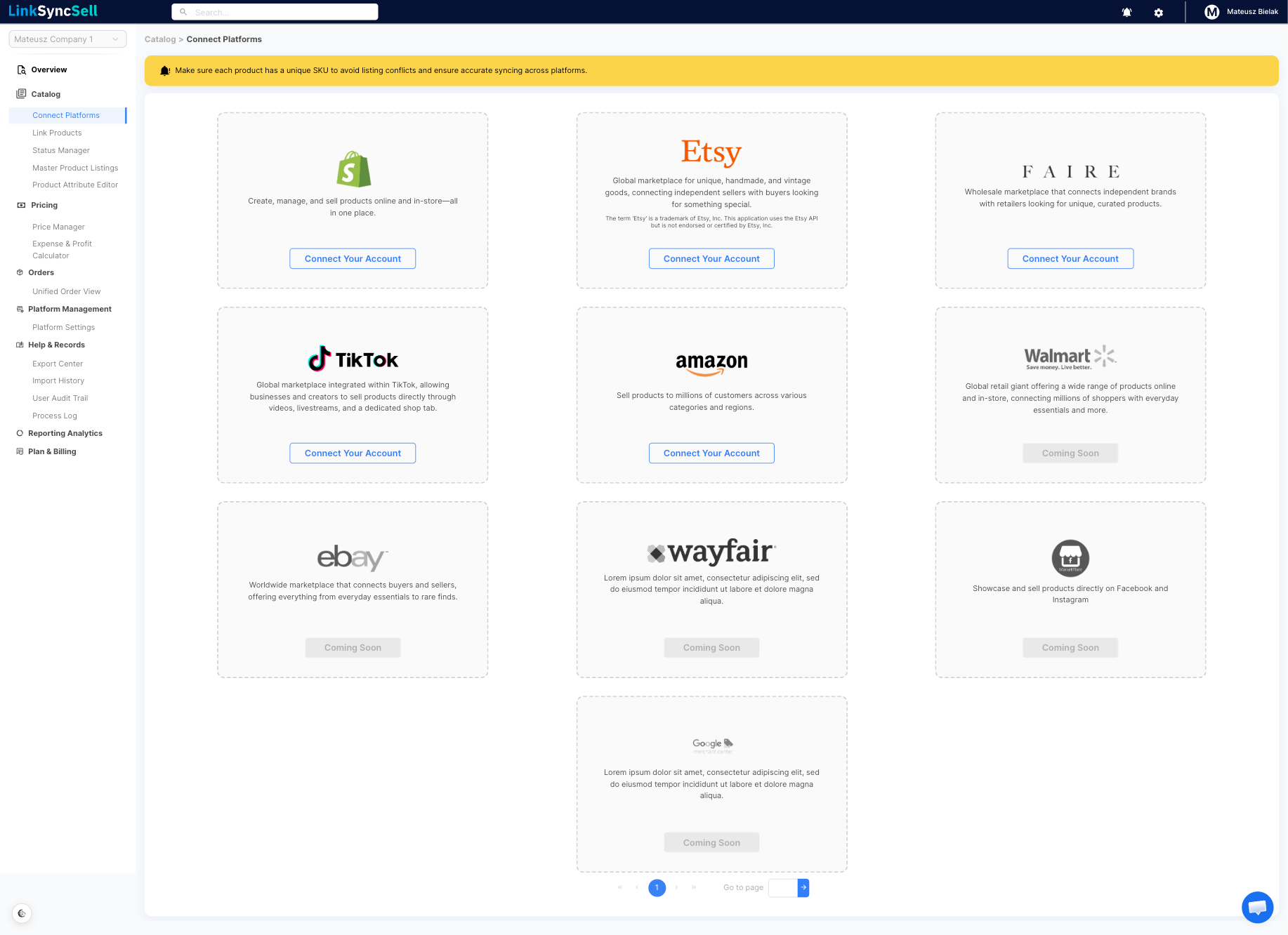 Supported Platforms Overview screenshot